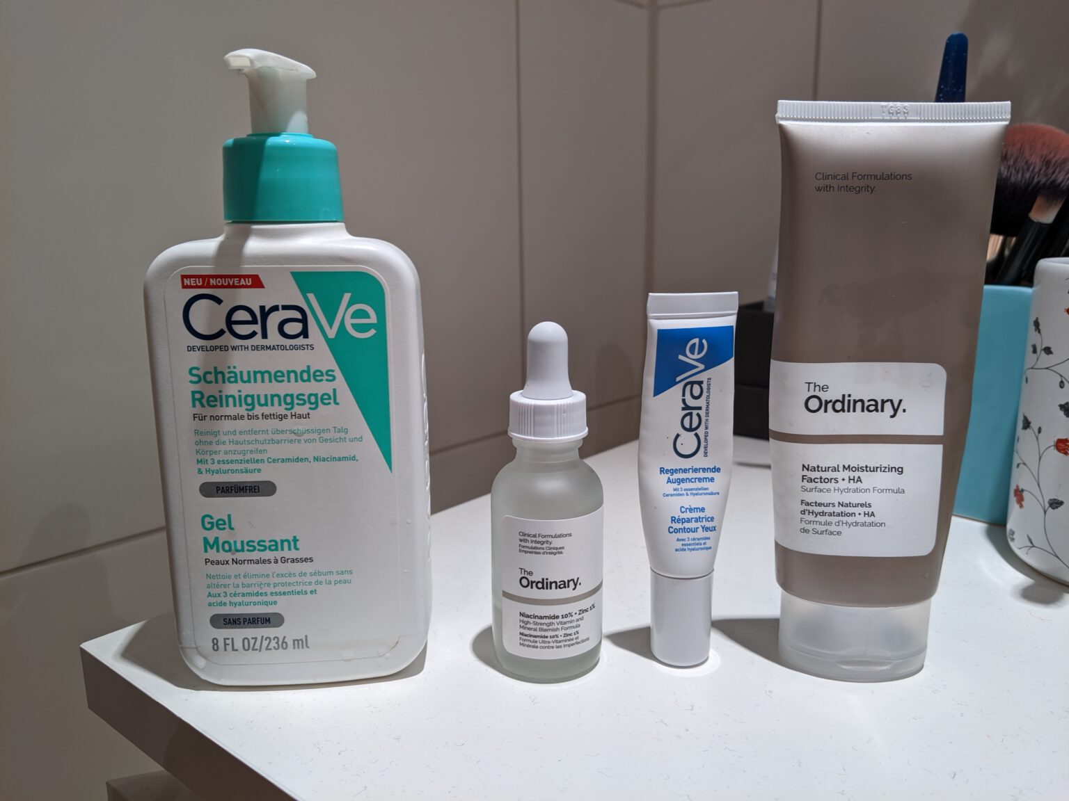 Night Time CeraVe The Ordinary Skin Care Routine For Normal To Oily 